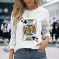 Playing Card King Of Clubs I Cross King S Langarmshirts Geschenke für Sie