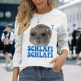 Sleep Sad Hamster Sleep Meme Sleeping Hamsti Langarmshirts Geschenke für Sie