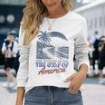 Welcome To America's Gulf Retro Vintage Beach Long Sleeve T-Shirt Gifts for Her