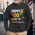 100 Days Of Kindergarten Happy 100Th Day Of School Teachers Long Sleeve T-Shirt Gifts for Old Men