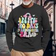 In My 100Th Day Of Kindergarten Era Happy 100 Days Of School Long Sleeve T-Shirt Gifts for Old Men