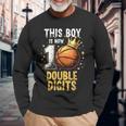 10Th Birthday Boys This Boy Double Digits Ten Year Old Long Sleeve T-Shirt Gifts for Old Men