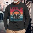 10Th Birthday Boysideo Gamer Level 10 Unlocked Boys Langarmshirts Geschenke für alte Männer