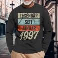 25Th Birthday Man 25 Years Legendary Since January 1997 Langarmshirts Geschenke für alte Männer