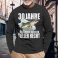 30 Jahre Und Noch Ein Toller Hecht Angler Birthday Langarmshirts Geschenke für alte Männer