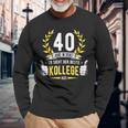 40 Jahre Dienst College Service Anniversary Company Anniversary Decorative Langarmshirts Geschenke für alte Männer