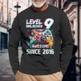 9Th Birthdayideo Game Level 9 Unlockedideo Player Boys Langarmshirts Geschenke für alte Männer