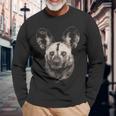 African Wild Dog Portrait Wildlife Safari Theme Long Sleeve T-Shirt Gifts for Old Men