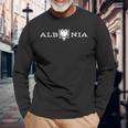 Albania Eagle Logo Kosovo For Albanian And Kosovo Langarmshirts Geschenke für alte Männer