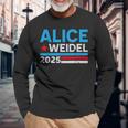 Alice Weidel Fan Item German Chancellor 2025 Alice Weidel Blue Langarmshirts Geschenke für alte Männer