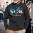 Alice Weidel Fan Item Germany Chancellor 2025 Langarmshirts Geschenke für alte Männer