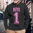 Aliya Supporter Number 1 Biggest Fan Langarmshirts Geschenke für alte Männer