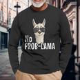 Alpaca With Sunglasses No Prob-Lama Hipster Lama Langarmshirts Geschenke für alte Männer