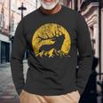 American Elk Hunter Dad Vintage Retro Bow Hunting Long Sleeve T-Shirt Gifts for Old Men