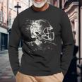 American Football Helmet Linemen Langarmshirts Geschenke für alte Männer