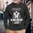 American Staffordshire Terrier Amstaff Papa Dog Langarmshirts Geschenke für alte Männer