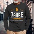 Anniversary 5 Years Company Service Anniversary Office Jokes Anniversary Langarmshirts Geschenke für alte Männer