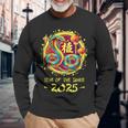 Año Nuevo Chino 2025 Serpiente Feliz Año Nuevo Chino 2025 Camiseta de manga larga Regalos para ancianos