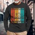 Aquarian Aquaristik Aquarium Whispererintage Retro Langarmshirts Geschenke für alte Männer