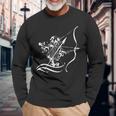 Archery Archery Skeleton Arrow Langarmshirts Geschenke für alte Männer