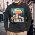 Ascendido A Abuelo Embarazo Sorpresa Anuncio Embarazo Abuelo Camiseta de manga larga Regalos para ancianos