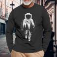 Astronaut Motiv Illustration Astronaut Langarmshirts Geschenke für alte Männer