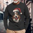 Australian Shepherd Hund Hunde Weihnachten Gassi Hundefan Langarmshirts Geschenke für alte Männer