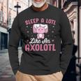 Axolotl Lover Sleep A Lotl Like Sleeping Axolotl Camiseta de manga larga Regalos para ancianos