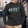 Badminton Evolution For Badminton Lovers Langarmshirts Geschenke für alte Männer