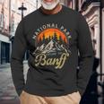 Banff Parque Nacional Canadiense Retro Souvenir Banff Camiseta de manga larga Regalos para ancianos