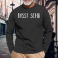 Basst Scho Oktoberfest Bavarian Sayings Langarmshirts Geschenke für alte Männer