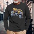 Bearded Dragons Playingideo Game Reptile Pagona Gamers Langarmshirts Geschenke für alte Männer