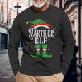 Bearded Elf Outfit Christmas Family Elf Langarmshirts Geschenke für alte Männer