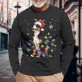 Bernese Mountain Dog Christmas Jumper Xmas Lights Langarmshirts Geschenke für alte Männer