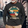 Best Cat Dad Ever With Siamese Cat Cute Long Sleeve T-Shirt Gifts for Old Men