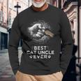 Best Cat Uncle Ever Uncle & Kitten Paw Fist Bump Cool Art Long Sleeve T-Shirt Gifts for Old Men