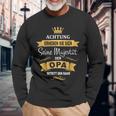 Best Grandpa Birthday King Majesty Crown Langarmshirts Geschenke für alte Männer