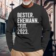 Best Husband Since 2023 1 Wedding Anniversary 1 Year Langarmshirts Geschenke für alte Männer