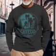 Bigfoot Dogman Mothman Ufo National Cryptid Society Crest Langarmshirts Geschenke für alte Männer