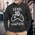 Birthday Boy 10 Years Gamer Level 10 Complete Langarmshirts Geschenke für alte Männer