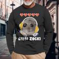 Bissi Zocki Sad Hamster Cute Hamstie Langarmshirts Geschenke für alte Männer