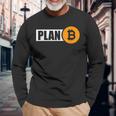 Bitcoin Plan B Cryptocurrency Investor Btc Merchant Langarmshirts Geschenke für alte Männer