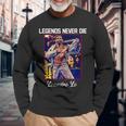 Bjj Legends Never Die Bjj Gi Brasileño Jiu Jitsu Camiseta de manga larga Regalos para ancianos