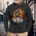 Blues Music Guitar For Guitaristsintage Langarmshirts Geschenke für alte Männer