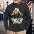 Bring Him Zum Bahnhof Train Yellowstone Langarmshirts Geschenke für alte Männer