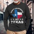 Californie Texas Dictons Patriotique Fierté Texan T-shirt à manches longues Cadeaux pour les vieillards