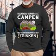 Camping Camping Weekend Forecast Drinking Alcohol Saufen Langarmshirts Geschenke für alte Männer