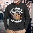 Capybara Official Capybara Sleep Langarmshirts Geschenke für alte Männer