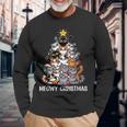 Cat Christmas Cat Christmas Langarmshirts Geschenke für alte Männer