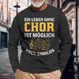 Choir Chor Ladder Choir Singerocal Chorprobe Singing Langarmshirts Geschenke für alte Männer